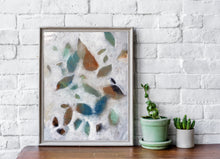 Load image into Gallery viewer, leaves-original-painting-judi-bagnato-blue-green-rust-tranquil
